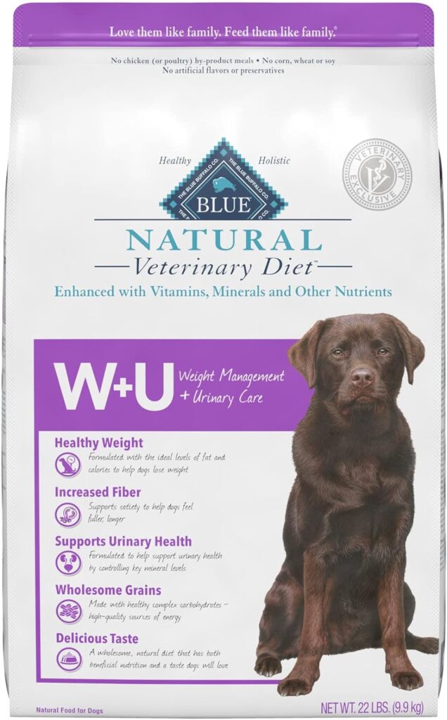 Blue Natural Veterinary Diet W+U Weight Management + Urinary Care Dry Dog Food