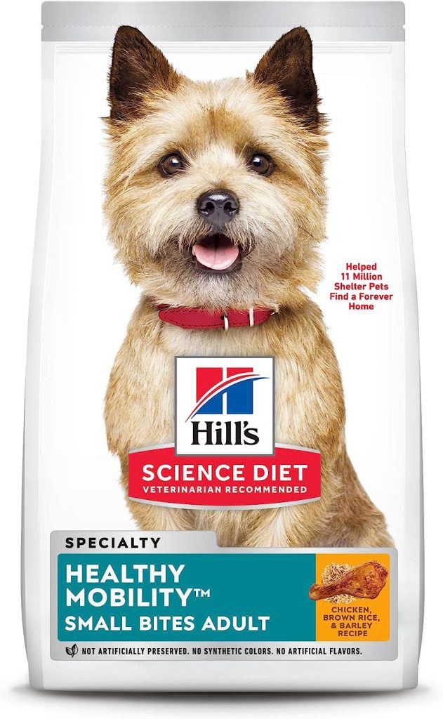 Hill’s Science Diet Adult Healthy Mobility Small Bites Chicken Meal, Brown Rice & Barley Dry Dog Food