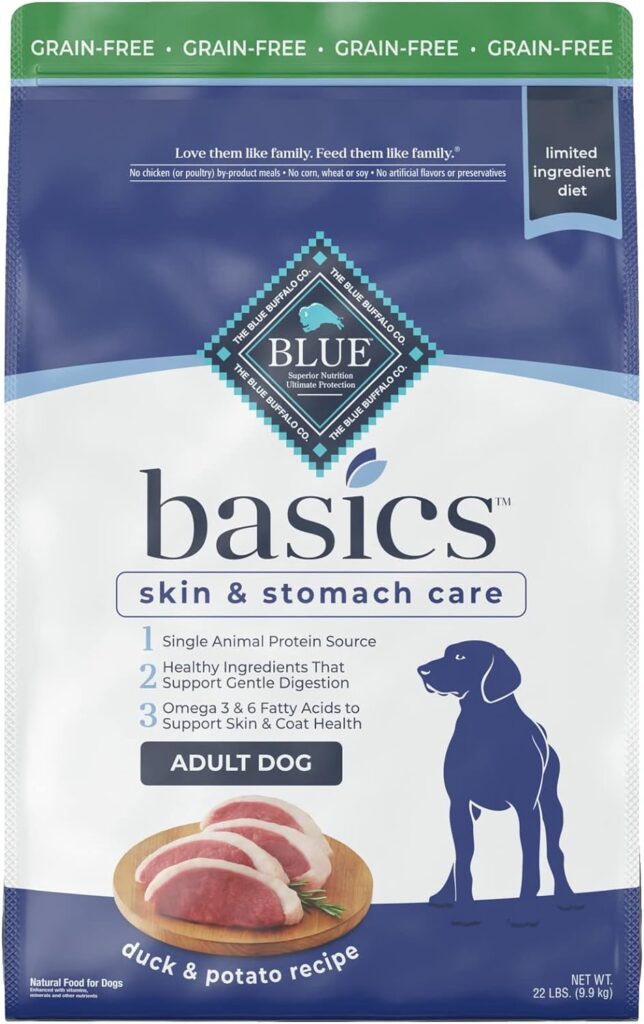 Blue Basics Limited Ingredient Diet Adult Grain-Free Duck and Potato Recipe Dry Dog Food