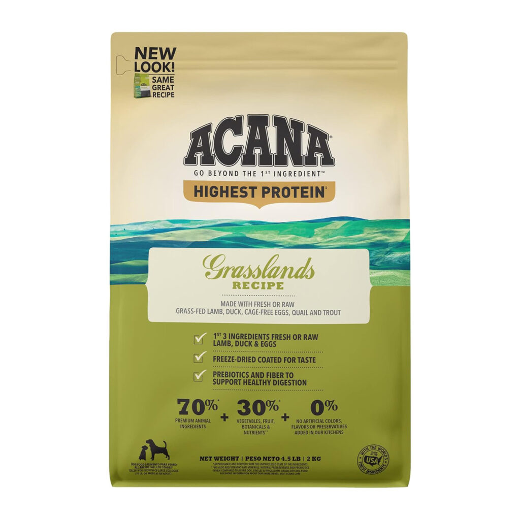 Acana Highest Protein Grasslands Recipe Dry Dog Food