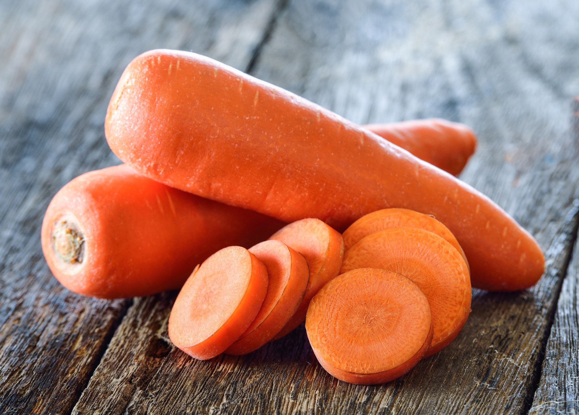 carrot on wooden