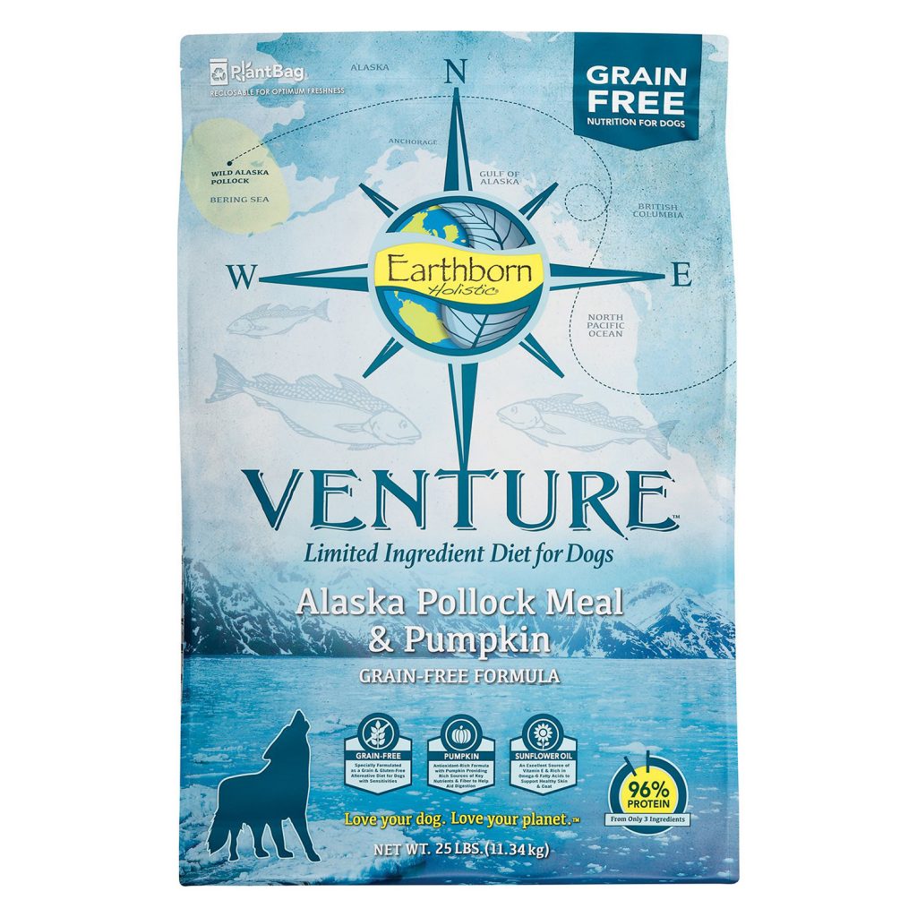 Earthborn Holistic Venture Limited Ingredient Grain-Free Alaska Pollock Meal & Pumpkin Dry Dog Food