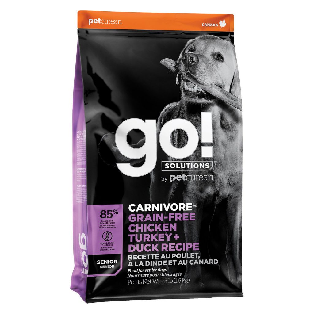 Go! Solutions Carnivore Grain-Free Chicken, Turkey + Duck Senior Recipe Dry Dog Food