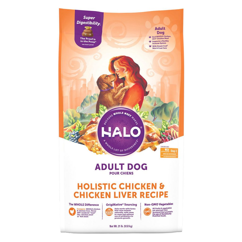 Halo Adult Dog Holistic Chicken & Chicken Liver Recipe Dry Dog Food